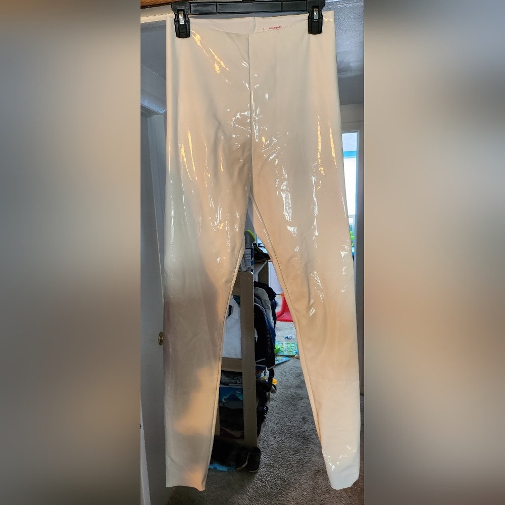 Commando faux leather white pants